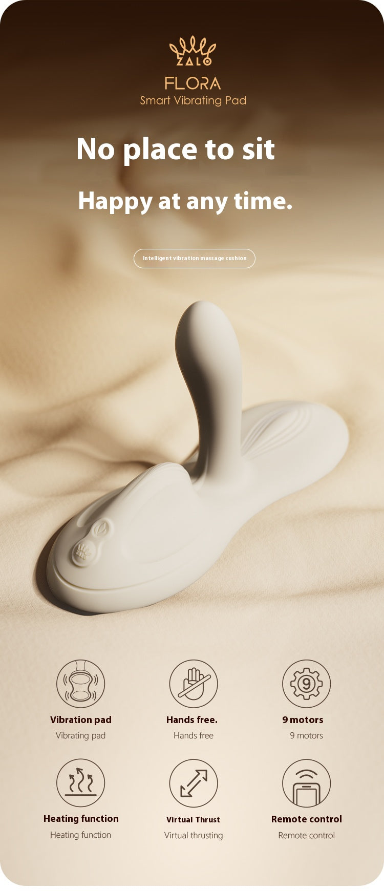 【Pink PoP】Vibrator,For Women,Egg Vibrators,Multi-Point Resonance, Cushion-Type Vibrating RodThreaded Protrusion, Firm Adhesion, 9 Motors, Automatic Heating, Multiple Color Options, IPX7 Water Resistance