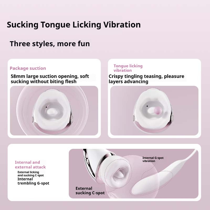【Pink PoP】Koukouting PRO Model for Women's sucking and body bouncing eggs, multi-functional in one, tongue-like licking