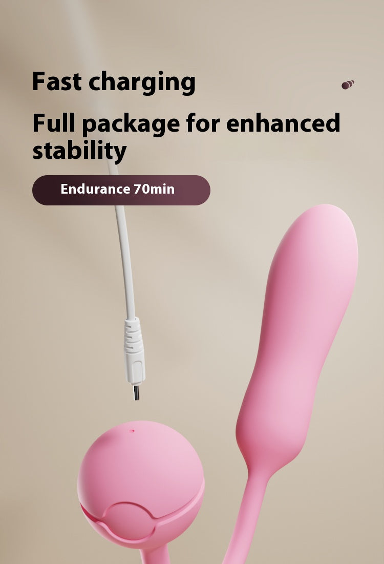 【Pink PoP】Vibration , fully wrapped, double-layer liquid silicone, small-sized waterproof, silent, multi-frequency adjustable