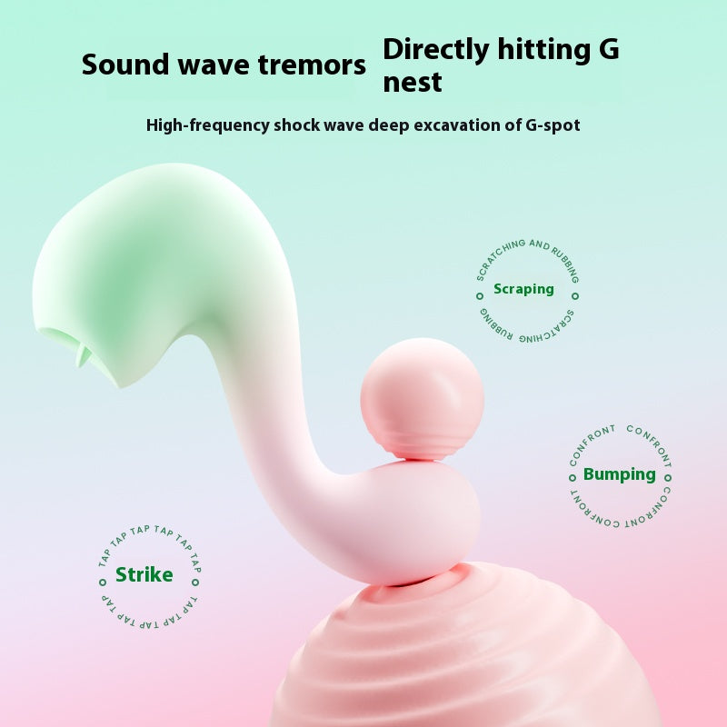 【Pink PoP】Vibration, for women, tongue licking, body-penetrating, Z-shaped elbow, high frequency