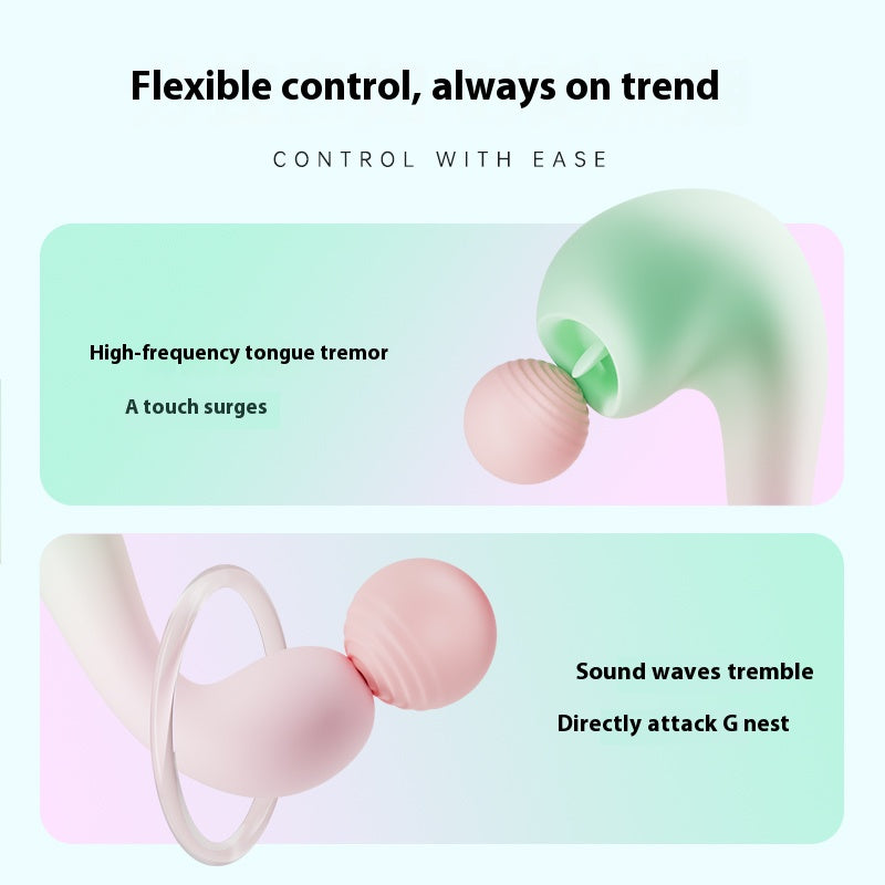 【Pink PoP】Vibration, for women, tongue licking, body-penetrating, Z-shaped elbow, high frequency