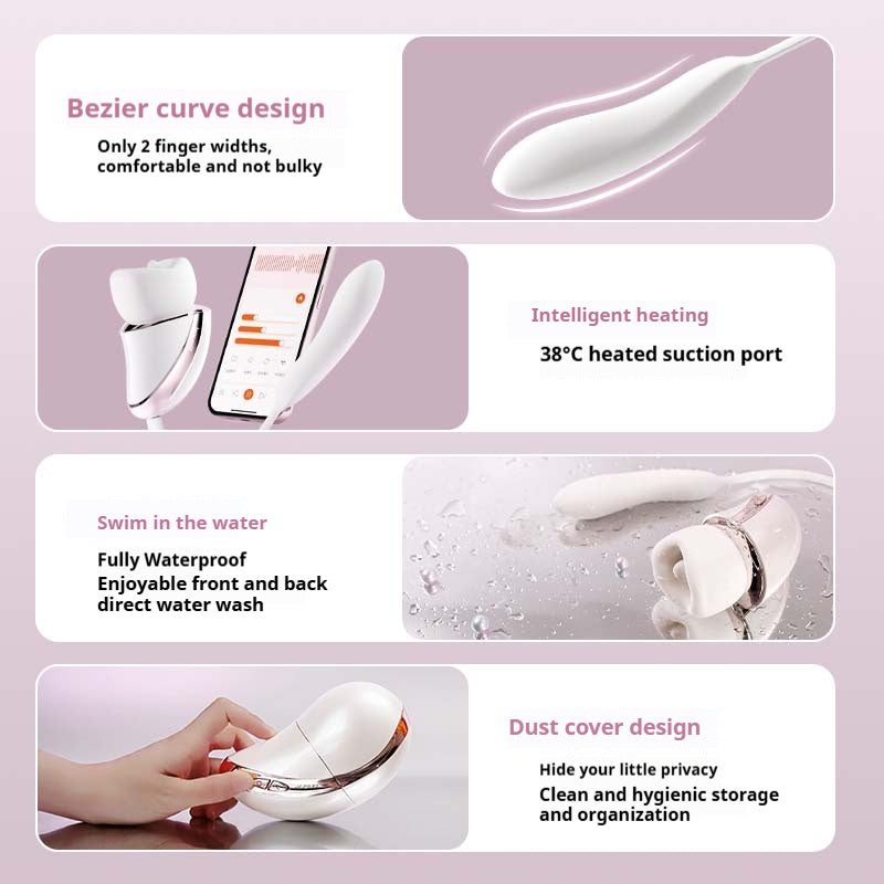 【Pink PoP】Koukouting PRO Model for Women's sucking and body bouncing eggs, multi-functional in one, tongue-like licking
