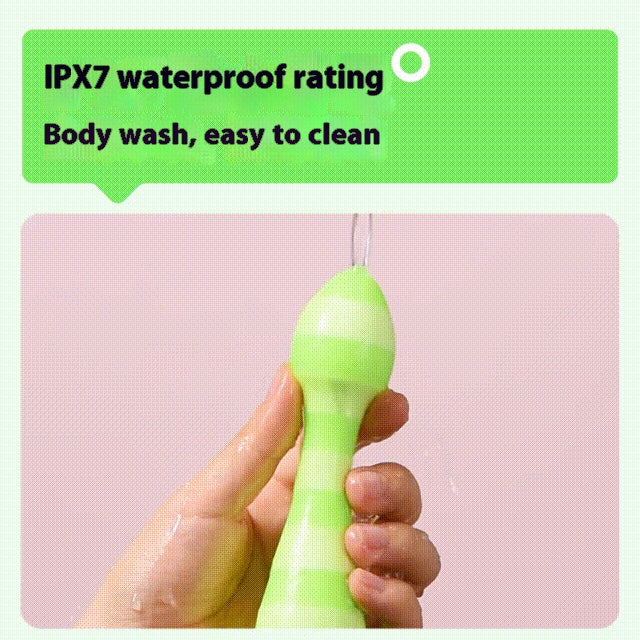 【Pink PoP】Vibrators,3 Speeds & 7 Vibrating,360° Rotation, Fit Inside The Body, IPX7 Water Resistance Rating, Silent, Soft Silicone, Striped Pattern