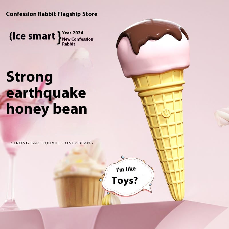 【Pink PoP】AV massage vibration stick for women with bass shock conceals ice cream style