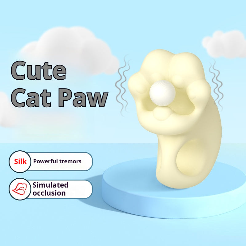【Pink PoP】Bite vibration massager, sucking, realistic, full coverage, cat claw shape