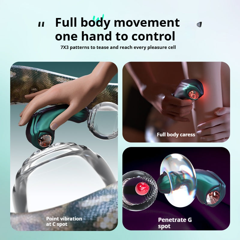 Enchanted Serpent Pulse Vibrator With Mystical Plasma Globe