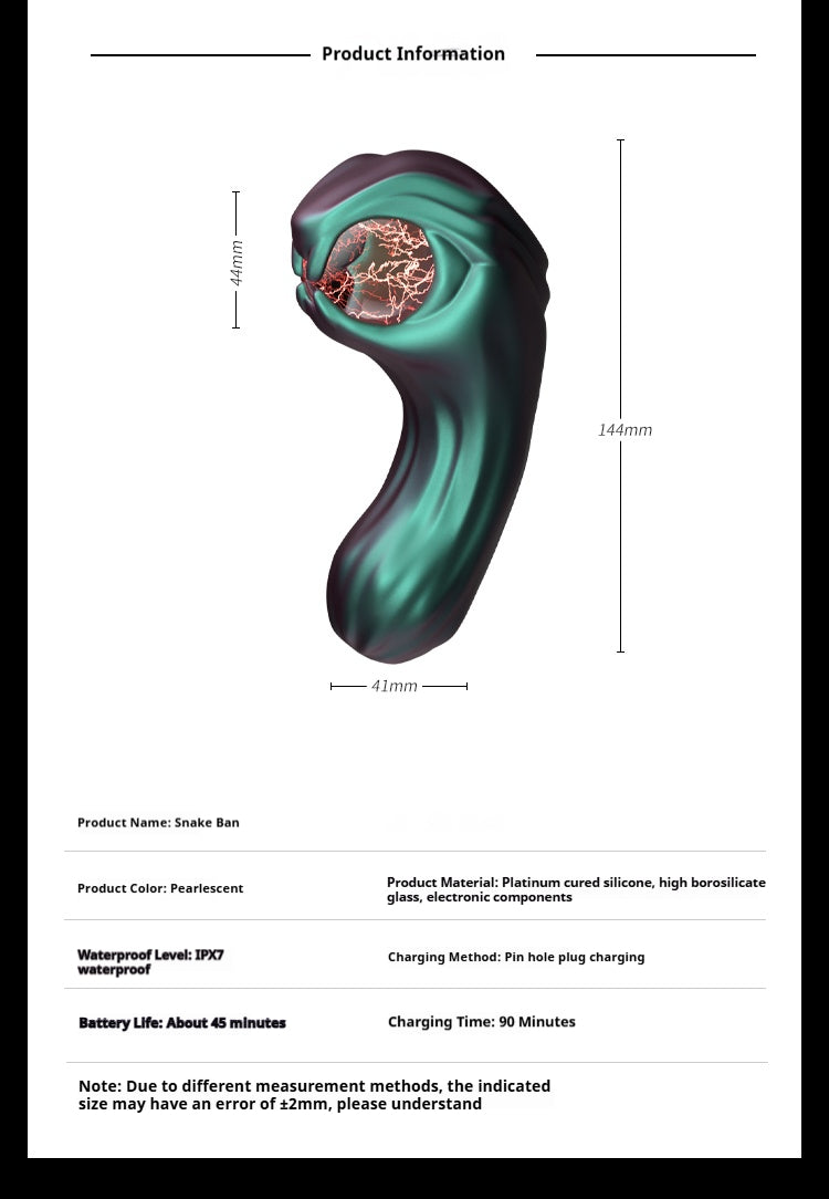 Enchanted Serpent Pulse Vibrator With Mystical Plasma Globe