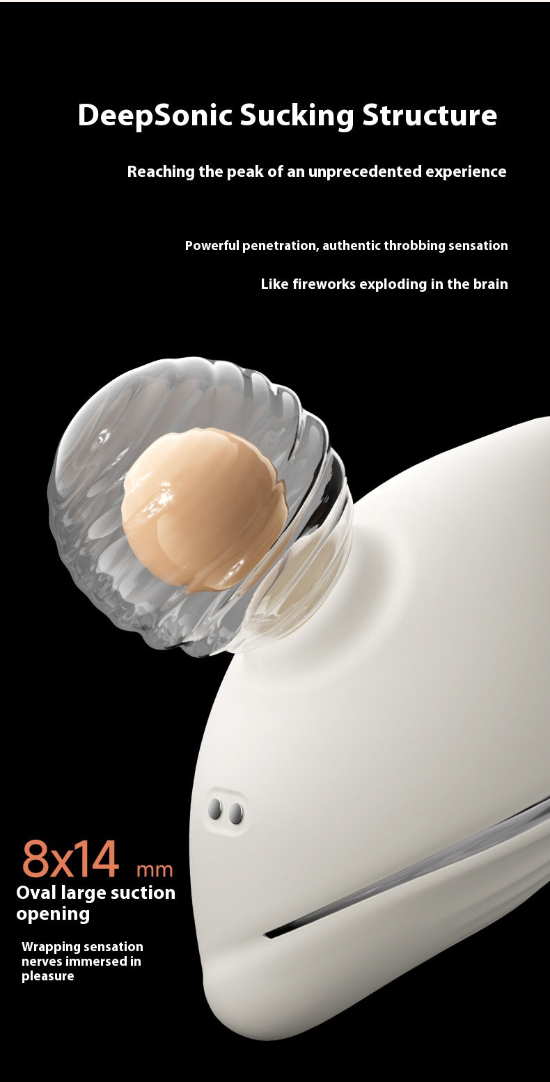 【Pink PoP】Little White Snail Female Sucking Vibration Massager