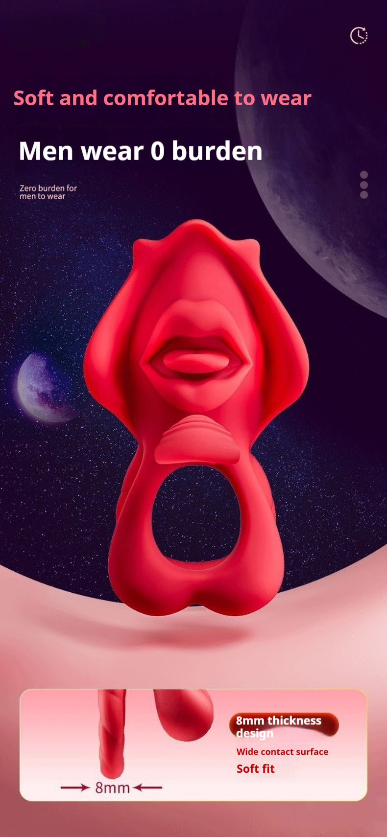 【Pink PoP】Vibrators for Women Men Sexual Pleasure Wearable Panty Vibrator,Lip Shaped Imitation,with 9 Vibration Modes,Vibrating Clitoral Stimulator,Female Sex Toy,Couple Sex Toy with Remote Control