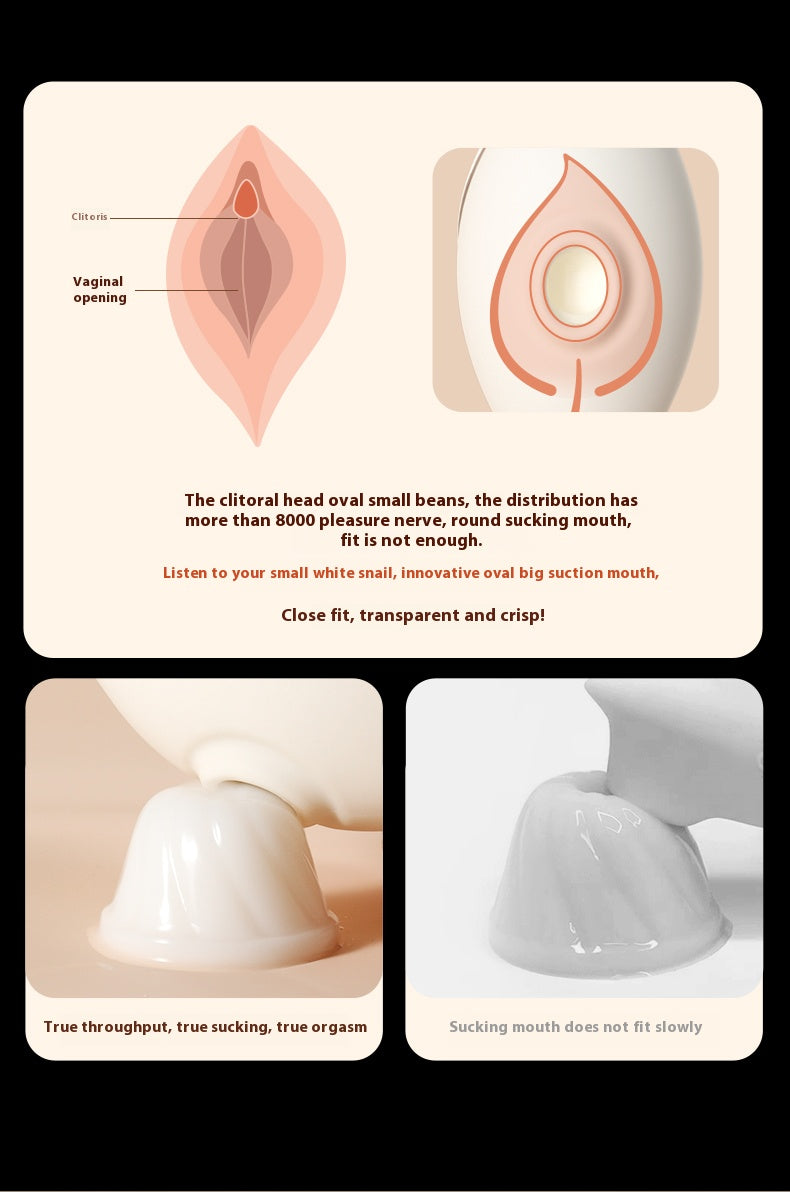 【Pink PoP】Little White Snail Female Sucking Vibration Massager
