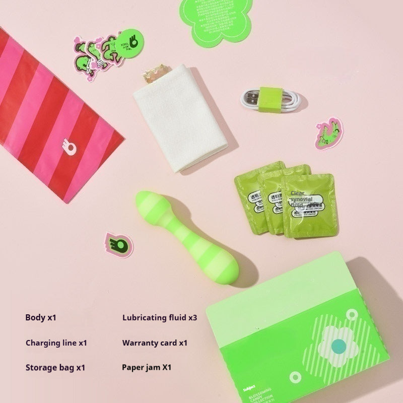 【Pink PoP】Vibrators,3 Speeds & 7 Vibrating,360° Rotation, Fit Inside The Body, IPX7 Water Resistance Rating, Silent, Soft Silicone, Striped Pattern