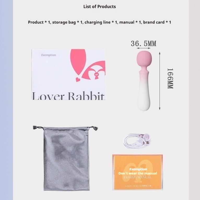 【Pink PoP】Women's vibration, compact and portable, cute and girlish, 360-degree rotatable, enlarged stick head