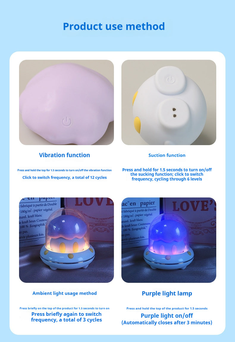Cloud Shape Atmosphere Light Sucking Vibrator