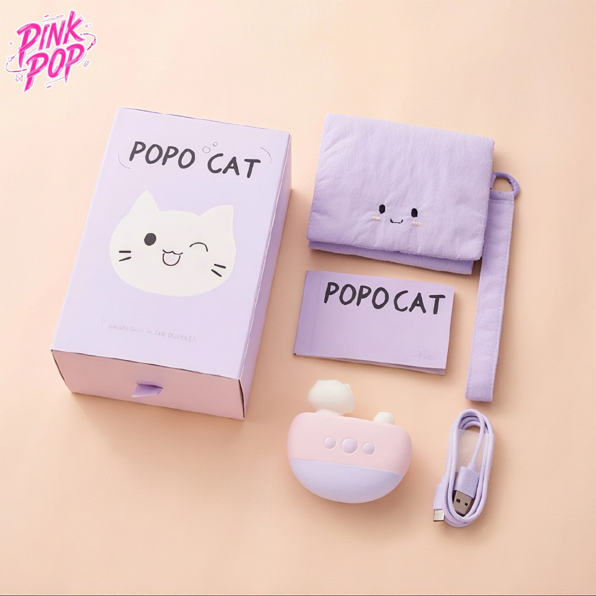 【Pink PoP】POPOCAT Cat APP version Sucking Massager
