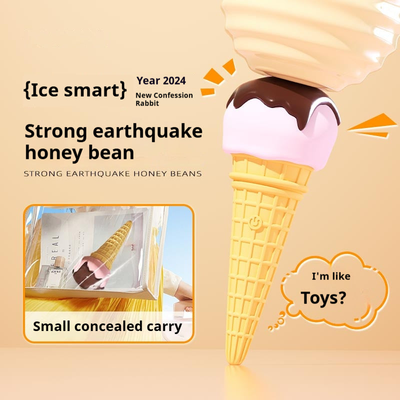 【Pink PoP】AV massage vibration stick for women with bass shock conceals ice cream style