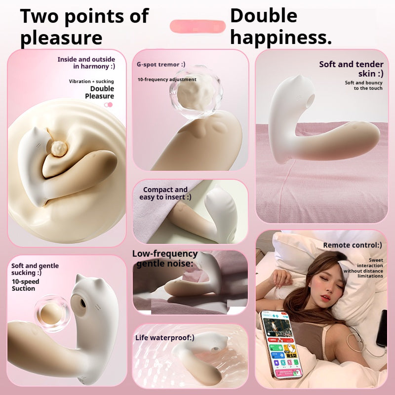 【Pink PoPo】Women Sexy Toys Yuanqi Cat Sucking Wearing Vibrating Stick
