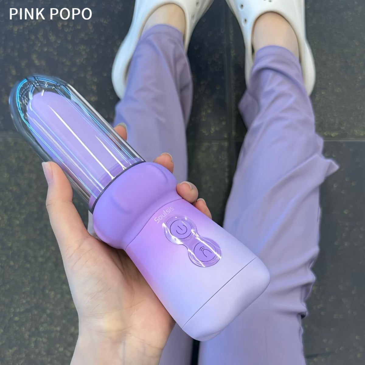 【Pink PoP】Mushroom bottle for women fake penis cannon machine simulation variable size