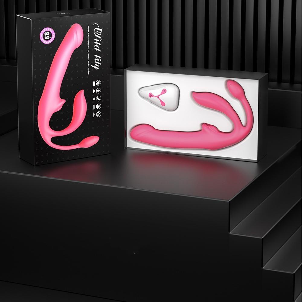Lesbian Wireless Remote Control Telescopic Vibrator
