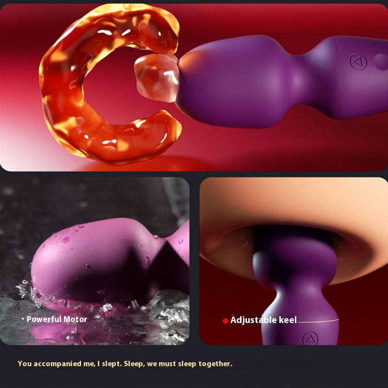 【Pink PoPo】Dual-head vibrating AV stick, automatic heating, adjustable keel, wide range, fast charging