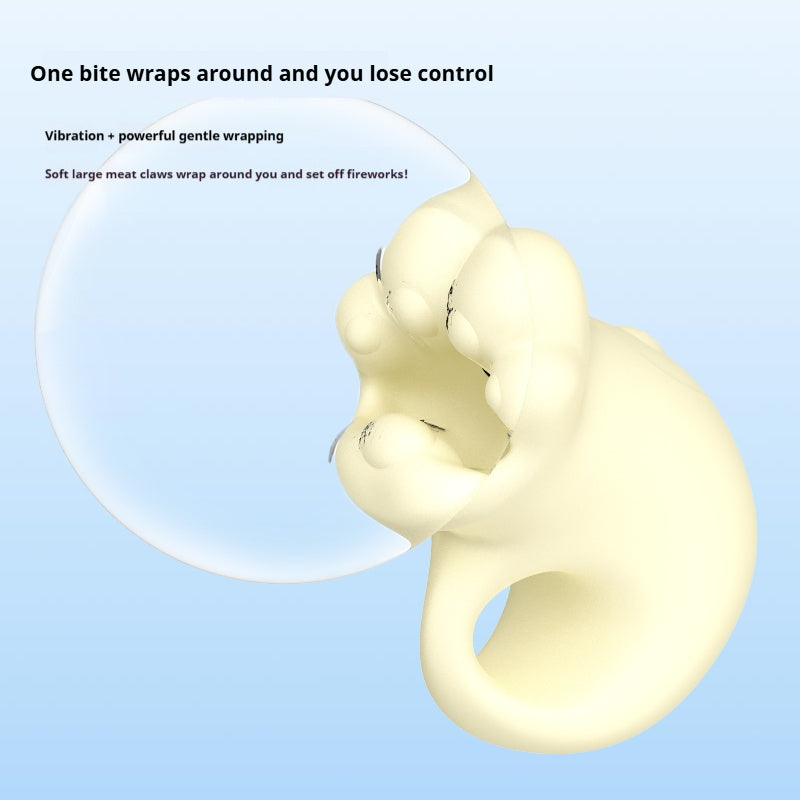 【Pink PoP】Bite vibration massager, sucking, realistic, full coverage, cat claw shape