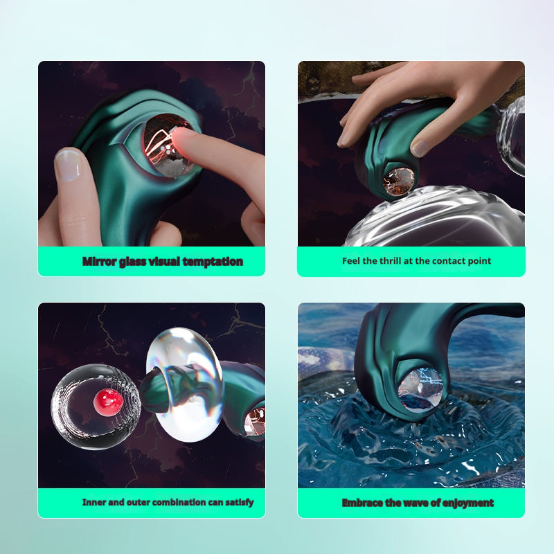 Enchanted Serpent Pulse Vibrator With Mystical Plasma Globe