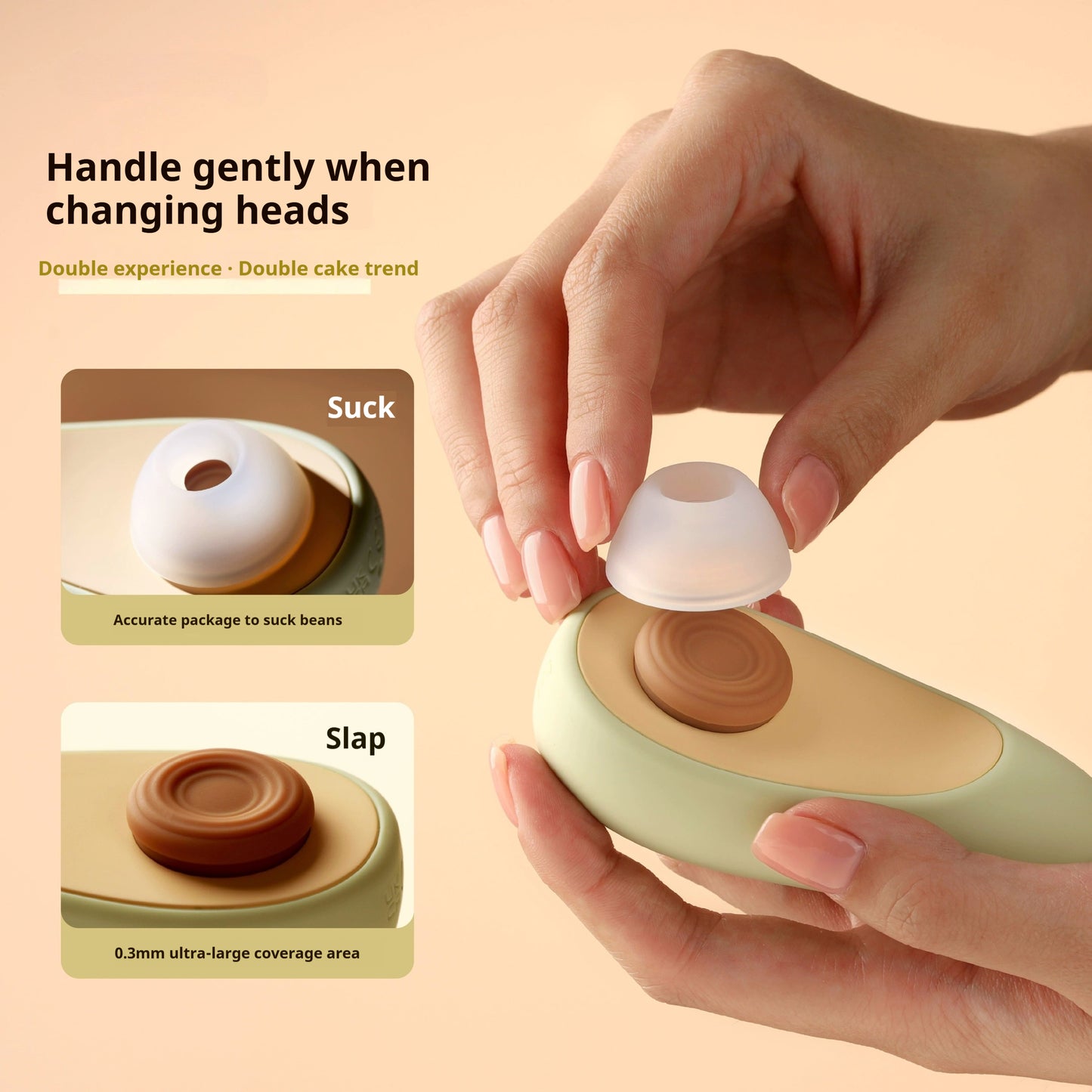 【Pink PoP】For women, mini jumping egg, vibrating stick, sucking, multi-functional in one, avocado shape, concealed and convenient to carry