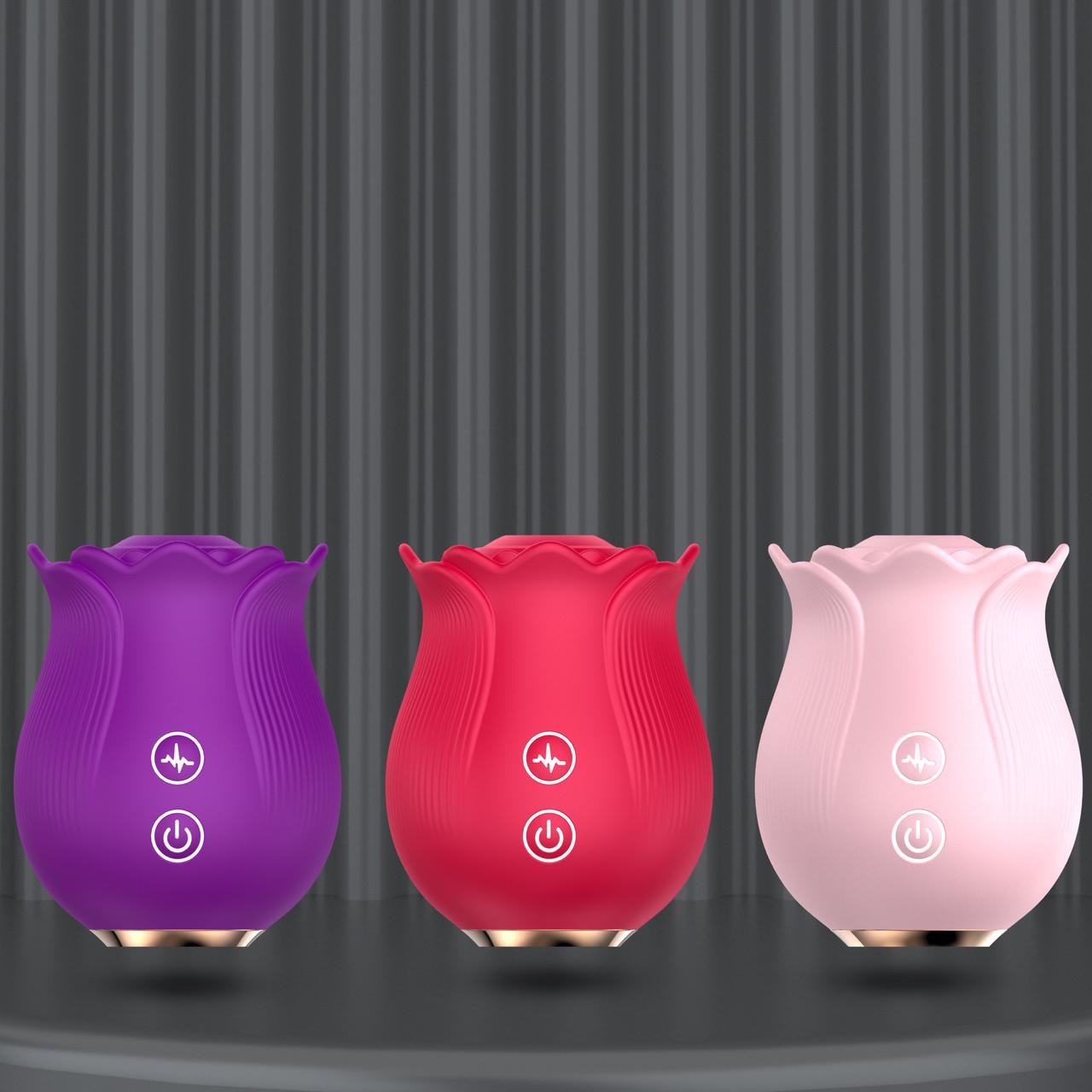 【Pink PoP】Vibrator G Spot Adult Toys For Women Egg Vibrators shape of a rose