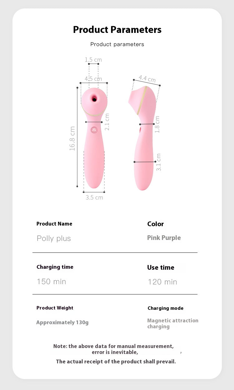 【Pink PoP】Polly PLUS Sucking vibration, c point sucking, continuous heating, 10 vibration levels, small and cute