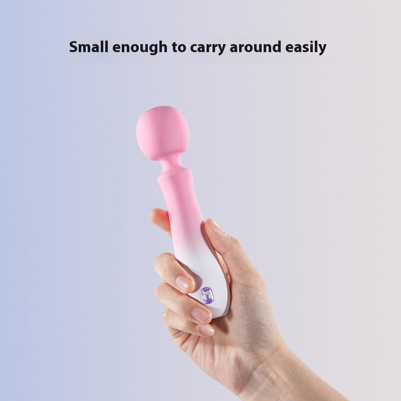 【Pink PoP】Women's vibration, compact and portable, cute and girlish, 360-degree rotatable, enlarged stick head