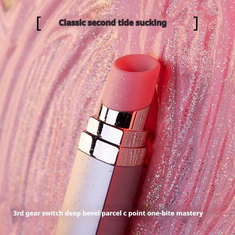 【Pink PoP】Vibrator For Women,3 Speeds & 2 Patterns,Lipstick Appearance, Compact And Portable, Dust-Proof, Automatic Sucking, Stop Immediately After Picking Up, Soft Silicone, Life-Grade Waterproof, Silent,Concealed Shape
