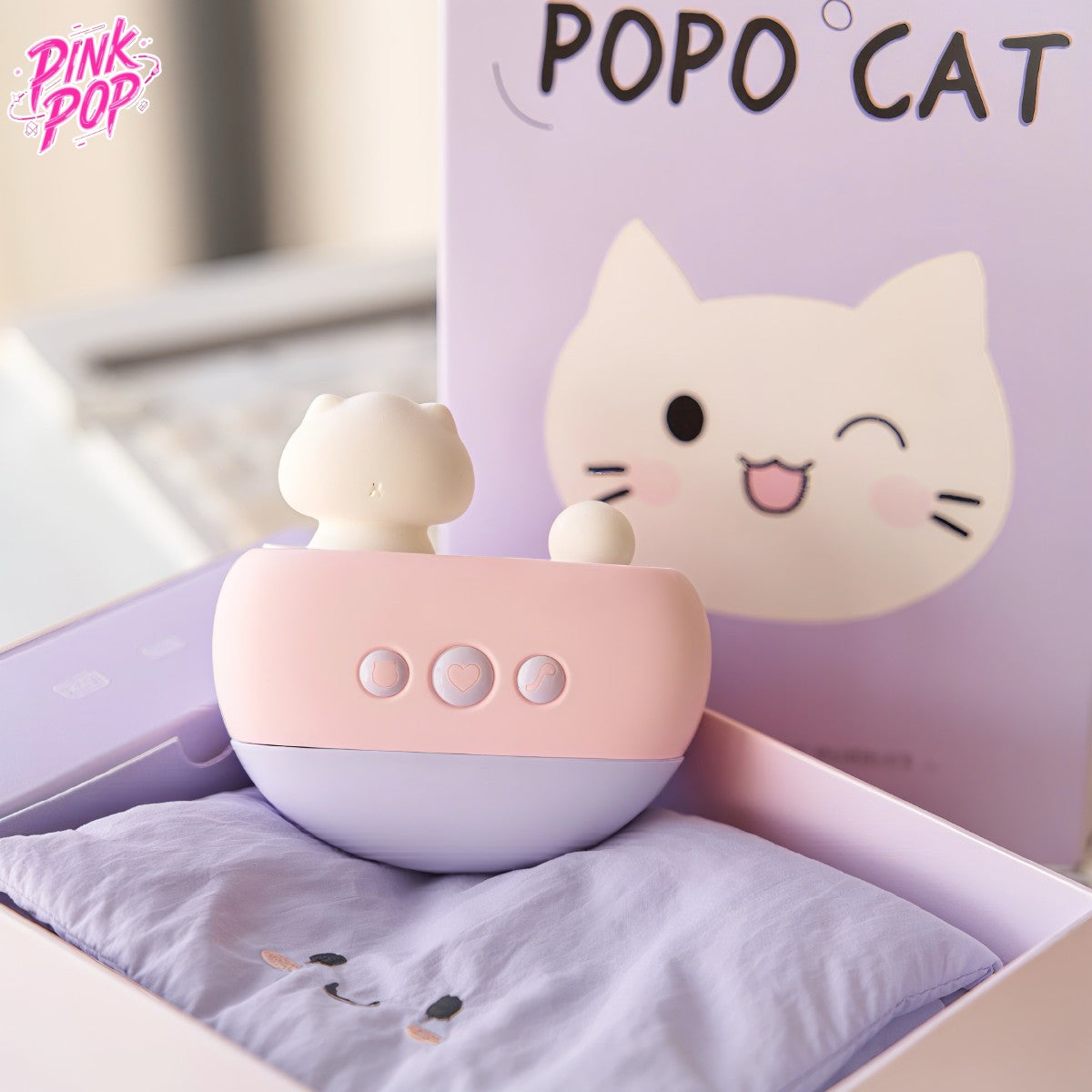 【Pink PoP】POPOCAT Cat APP version Sucking Massager
