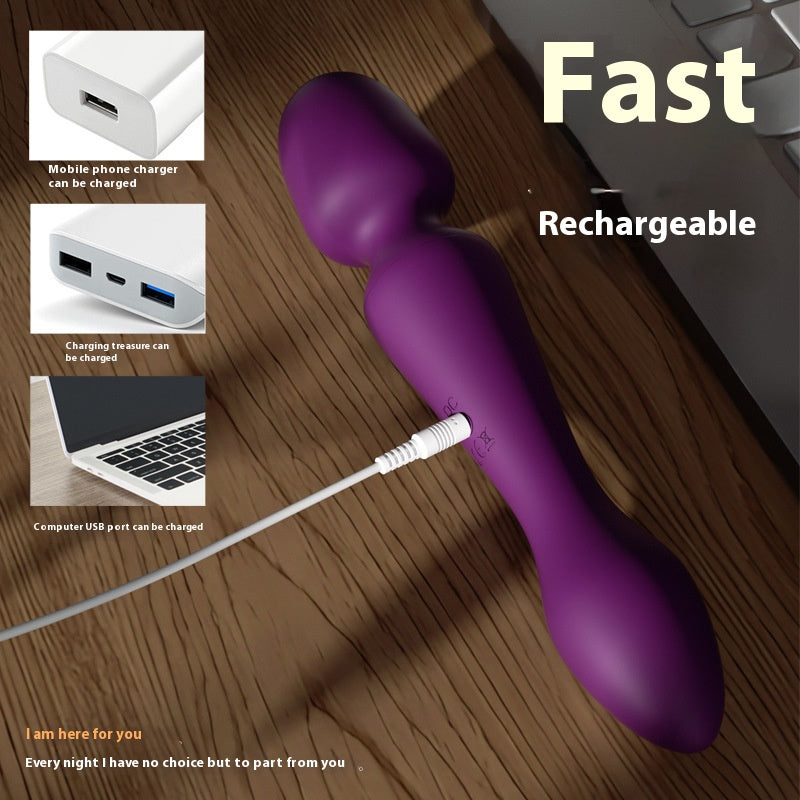 【Pink PoPo】Dual-head vibrating AV stick, automatic heating, adjustable keel, wide range, fast charging