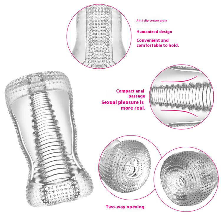 【Pink PoP】Male Masturbator Sex Toys,TPE Male Masturbation Sleeve, 3D Realistic Texture Spiral Tunnel Stroker,Penis Training