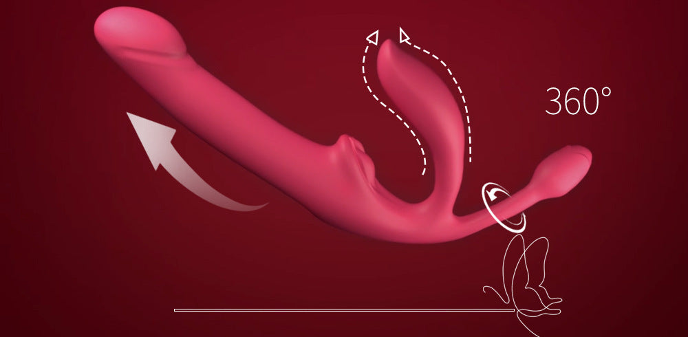 Lesbian Wireless Remote Control Telescopic Vibrator