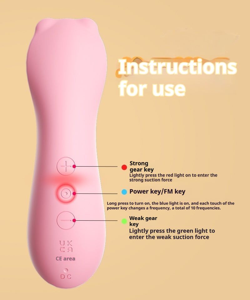 【Pink PoP】Female sucking vibration stick cute and adorable ten-frequency sucking