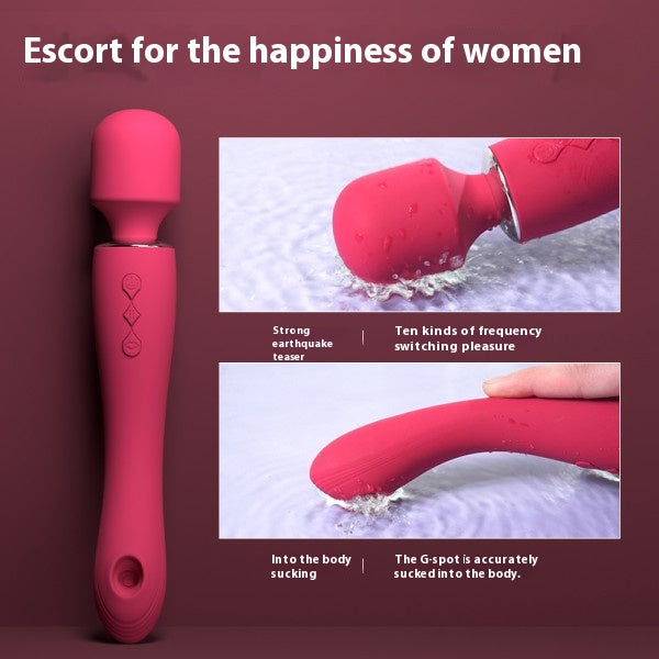 【Pink PoP】AV stick sucking vibrating stick dual-purpose in one can be heated and the silk slides into the body