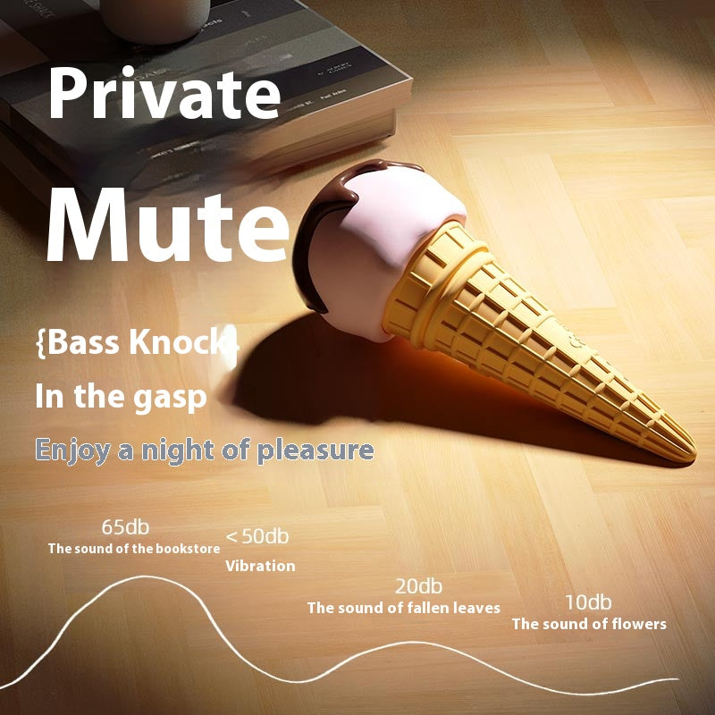 【Pink PoP】AV massage vibration stick for women with bass shock conceals ice cream style