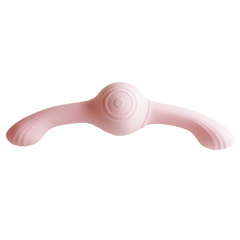 【Pink PoP】The pink two-headed dragon pulls the vibrating massage stick while playing with the pearl