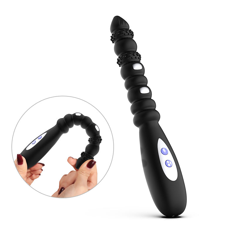 【Pink PoP】Women's vibration stick, flexible and easy to bend, advanced beaded stringing model