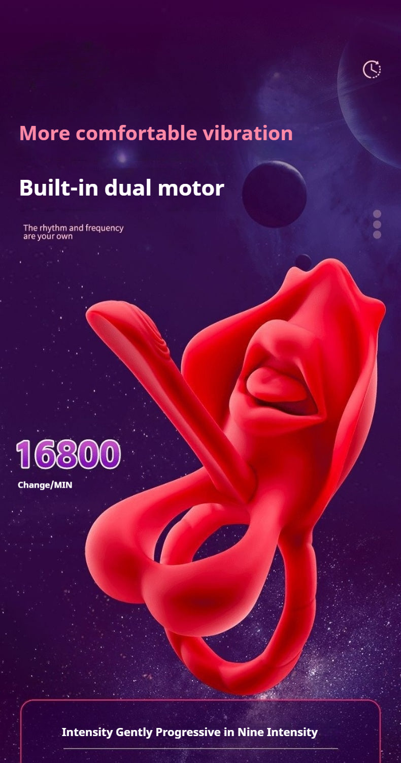 【Pink PoP】Vibrators for Women Men Sexual Pleasure Wearable Panty Vibrator,Lip Shaped Imitation,with 9 Vibration Modes,Vibrating Clitoral Stimulator,Female Sex Toy,Couple Sex Toy with Remote Control