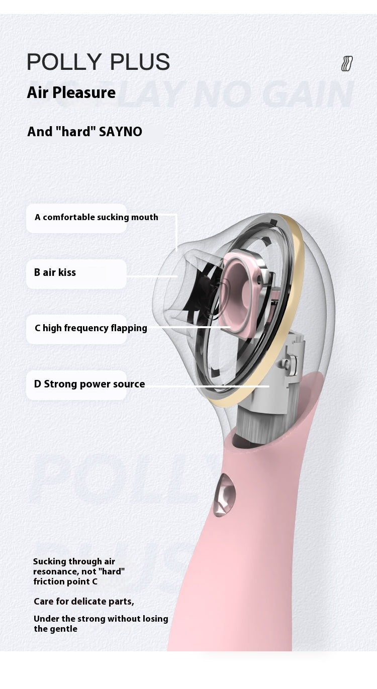 【Pink PoP】Polly PLUS Sucking vibration, c point sucking, continuous heating, 10 vibration levels, small and cute