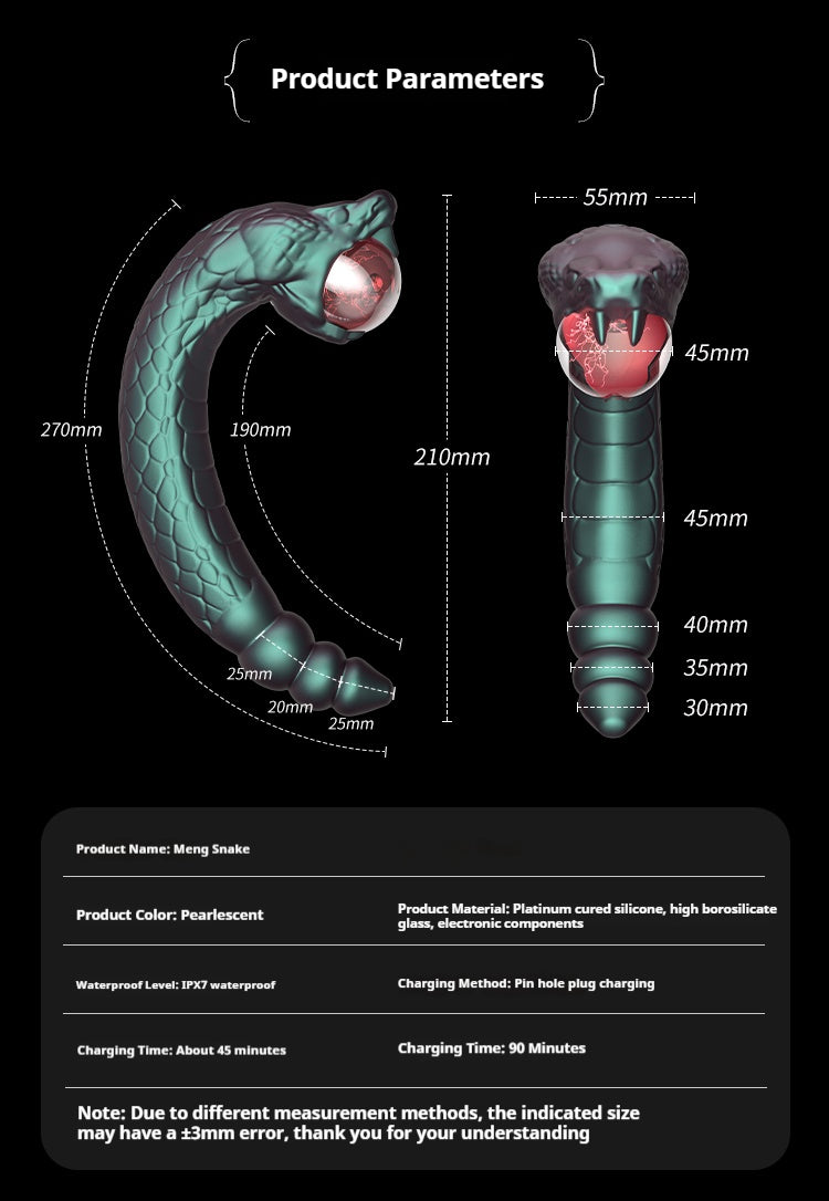 Rattlesnake Vein Vibrator with Mysterious Plasma Balls