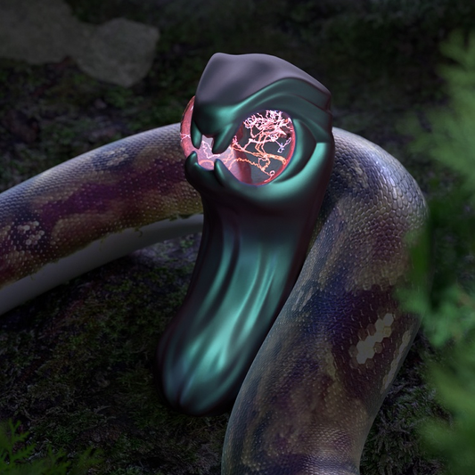 【Pink PoPo】Enchanted Serpent Pulse Vibrator With Mystical Plasma Globe