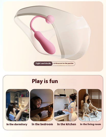 【Pink PoP】Vibration , fully wrapped, double-layer liquid silicone, small-sized waterproof, silent, multi-frequency adjustable