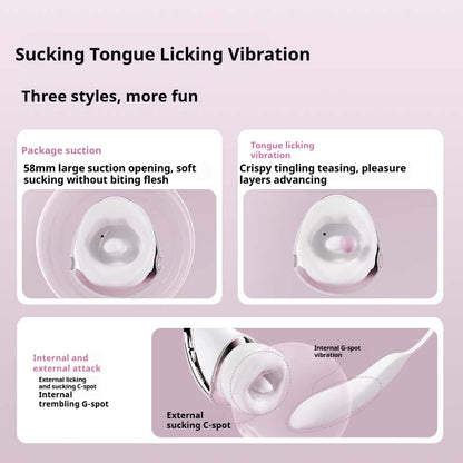 【Pink PoP】Koukouting PRO Model for Women's sucking and body bouncing eggs, multi-functional in one, tongue-like licking