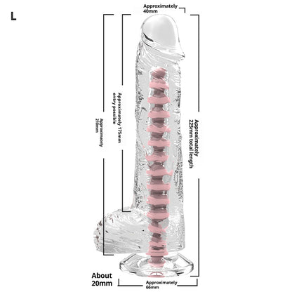 Crystal Dildo With Keel
