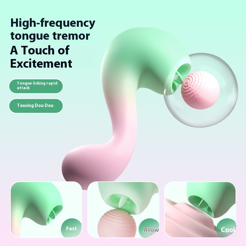 【Pink PoP】Vibration, for women, tongue licking, body-penetrating, Z-shaped elbow, high frequency