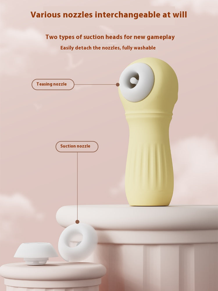 【Pink PoP】Suck the vibration stick, suck at point c, the suction head is replaceable, soft and skin-like