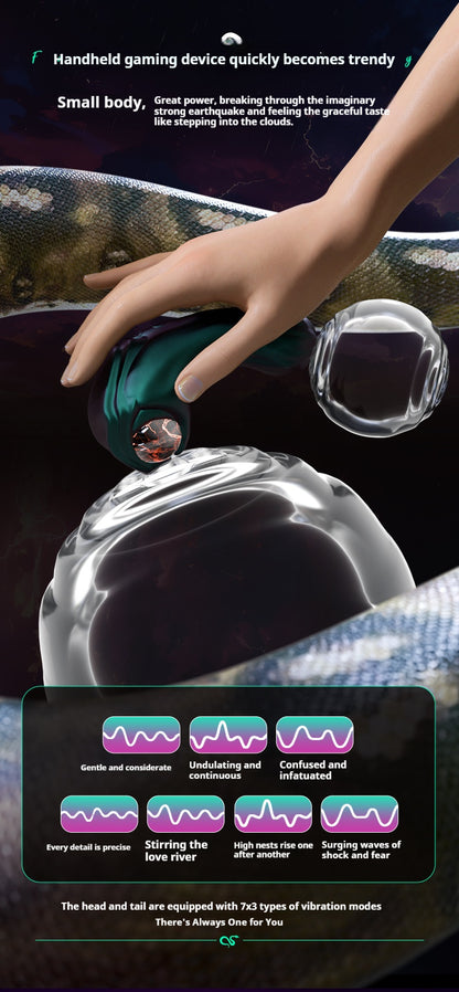 Enchanted Serpent Pulse Vibrator With Mystical Plasma Globe