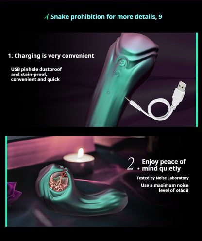 Enchanted Serpent Pulse Vibrator With Mystical Plasma Globe